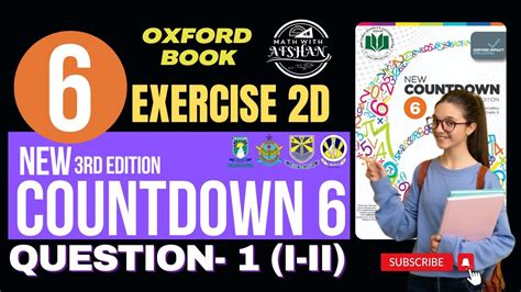 Countdown Exercise D Question I Ii Class Th Math Oxford