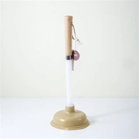 Bathroom Toilet Plunger Unclog Rubber Suction Cup Long Wooden Handle ...