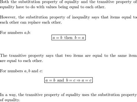 Substitution Property Of Equality