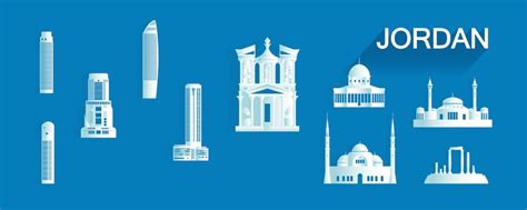 Premium Vector | Travel landmarks kazakhstan with isolated silhouette ...