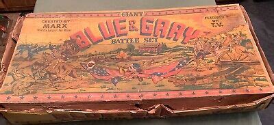 Marx Giant Blue Gray Battle Set W Box Montgomery Ward Ebay