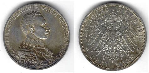 Prusse Preussen Prussia Mark A Wilhelm Ii Ss Vz Ma Shops