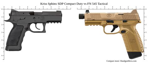 Kriss Sphinx Sdp Compact Duty Vs Fn Tactical Size Comparison