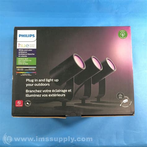 Philips Hue 1746730v7 49w Lily White And Color Outdoor Spot Light Base Americans Warehouse