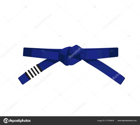 Bjj Blue Belt White Stripes Vector Flat Illustration Brazilian Jiu ...