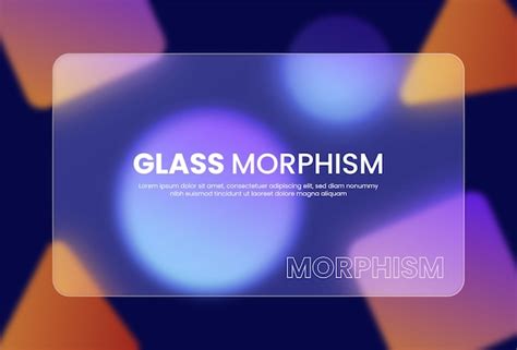 Premium Vector Vector 3d Realistic Glass Morphism Effect Background