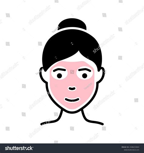 Beauty Cosmetic Face Mask Girl Silhouette Stock Vector Royalty Free