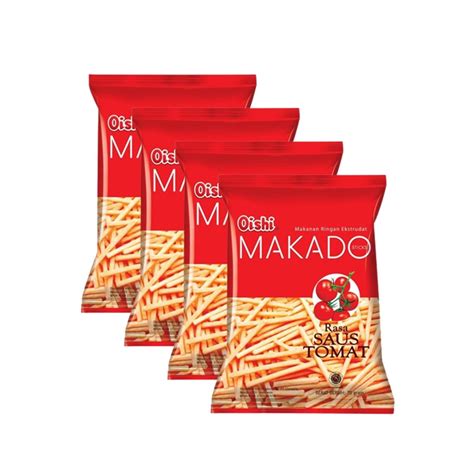 Jual Oishi Makado Snack Saus Tomat 4 X 65 Gr Shopee Indonesia