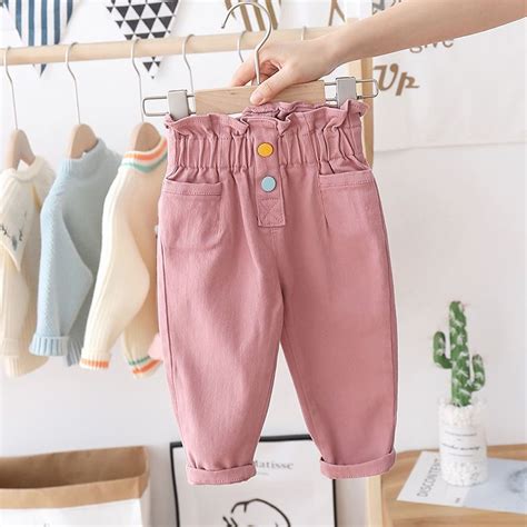 Girls Pants Spring Autumn Children Clothes Bow Ruffles Baby Girl Trous