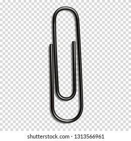 Paperclip Icon Realistic Paper Clip Attachment Stock Vector Royalty