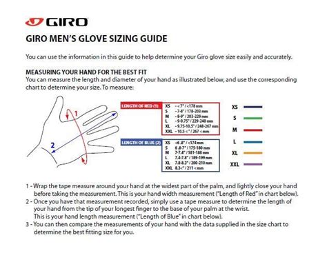 Giro Sizing Chart