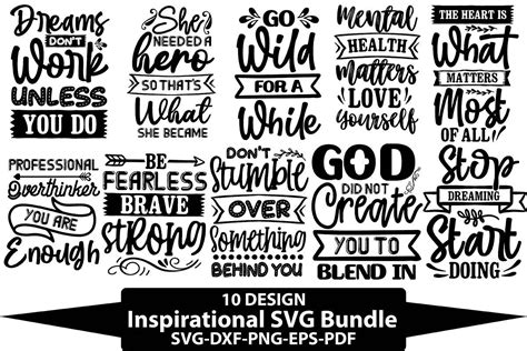 Inspirational Svg Bundle Graphic By Craft Store · Creative Fabrica