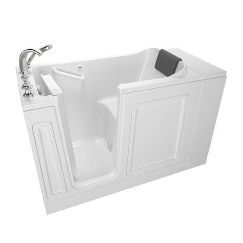 American Standard 28-in x 48-in White Acrylic Walk-In Soaking Bathtub ...