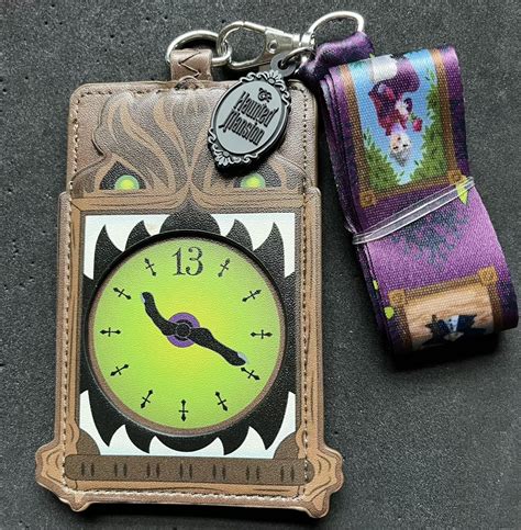 Haunted Mansion Stretching Room Portraits Loungefly Cardholder Lanyard