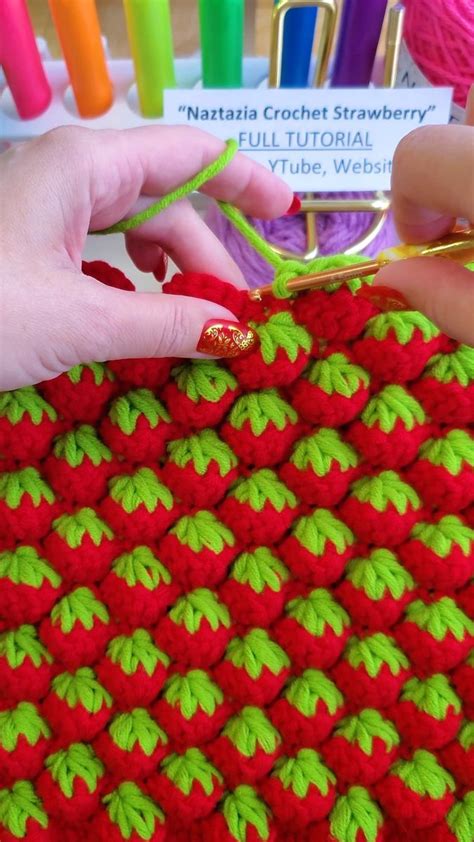 The Crochet Strawberry Stitch Is A Neat 3d Textured Pattern Made With Single Crochet And Double