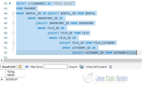 Sql Subquery Nested Query In Sql Examples Java Code Geeks