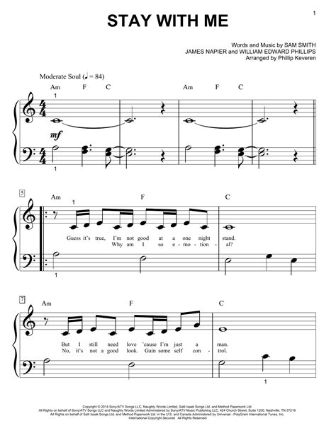 Stay With Me Arr Phillip Keveren By Sam Smith Sheet Music For Big