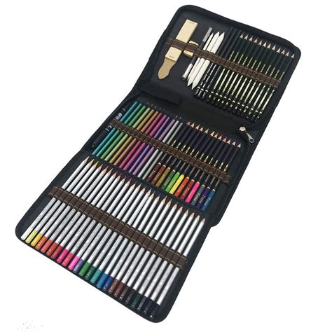 Professional Set of 72 Sketching Graphite Pencils Art Supplies in Big ...