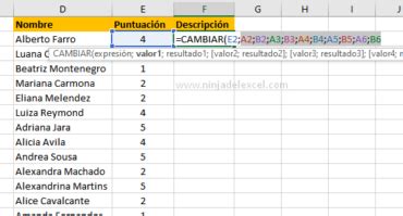 Función CAMBIAR en Excel Paso a paso Ninja del Excel