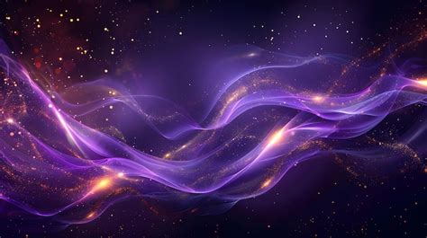 Premium Photo Bright Abstract Background With Shining Purple Waves On