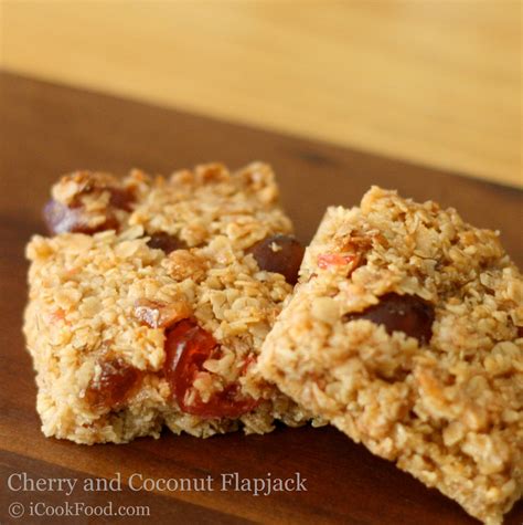 ICookFood Cherry And Coconut Flap Jack