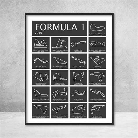 F1 Tracks Poster