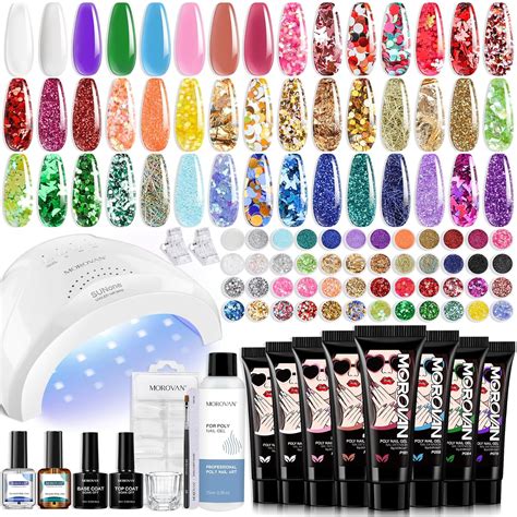 Amazon Morovan Poly Gel Nail Kit Colors Poly Nail Gel Kit With