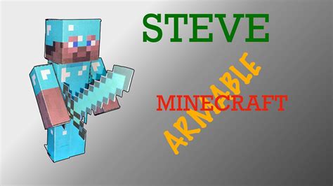 Cómo hacer un Steve de Minecraft Armable de papel muy fácil y sencillo