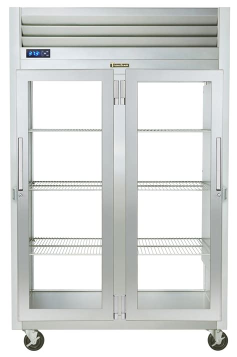 Traulsen G21017p 2 Section Right Right Hinged 2 Glass Door Pass Thru Refrigerator 52 48 8 Cu