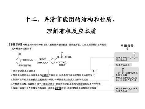 第二部分 第1讲12弄清官能团的结构和性质、理解有机反应本质word文档在线阅读与下载无忧文档