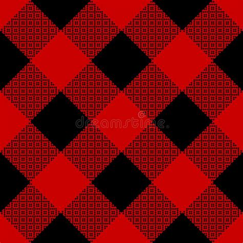 Diagonal Buffalo Plaid Red Stock Illustrations 524 Diagonal Buffalo