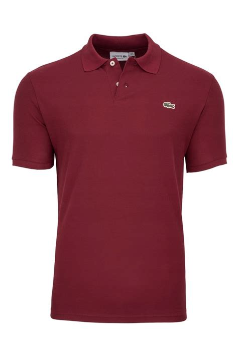 Lacoste Koszulka Polo M Ska Logo Bordowa Slim L