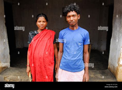 tribal couple, Ho tribe, tribal people, Chakradharpur, West Singhbhum, Jharkhand, India, Asia ...