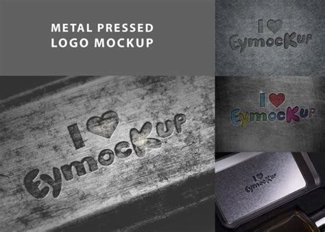 Metal Logo Mockup | Photoshop PSD Mockups