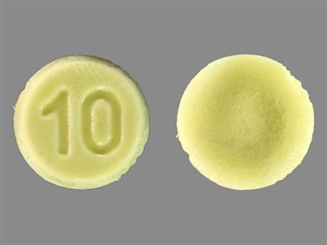 10 Pill Yellow Round 9mm Pill Identifier