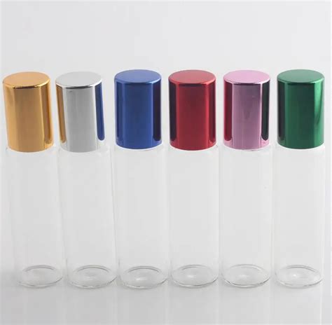 Pcs Ml Glass Bottle For Essential Oils With Color Aluminum Cap