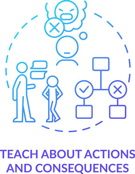 teach  actions  consequences blue gradient concept icon child