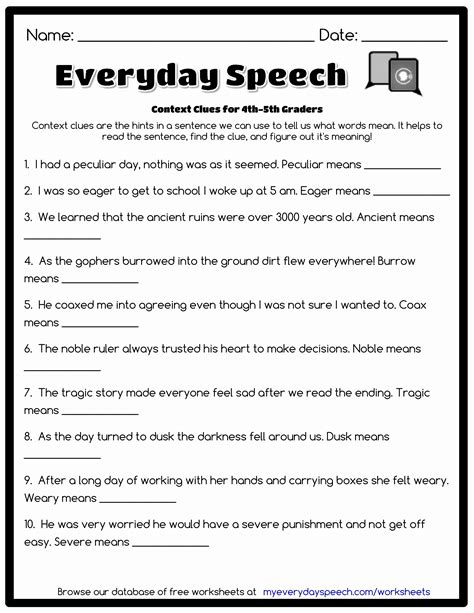 Grammar Sheets For Rd Grade