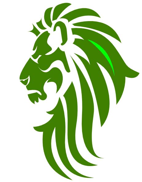 Green And White Lion Clip Art Library