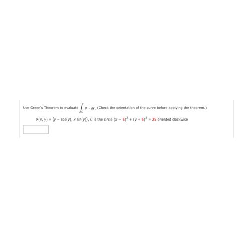 Solved Use Green S Theorem To Evaluate C F Dr Check The Chegg