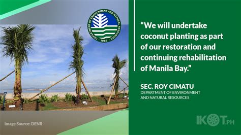 Denr Plants Coconut Trees On Manila Baywalk — Ikotph