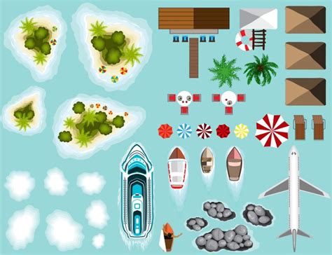 Cruise Ship Top View Vector Images Over 430