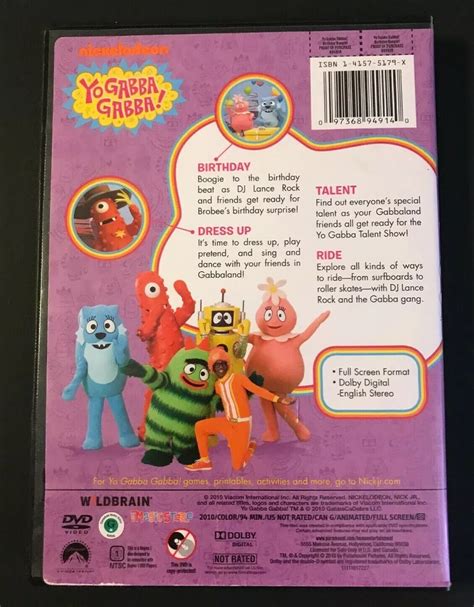 Dvd Nickelodeon Yo Gabba Gabba Birthday Movie On Sale