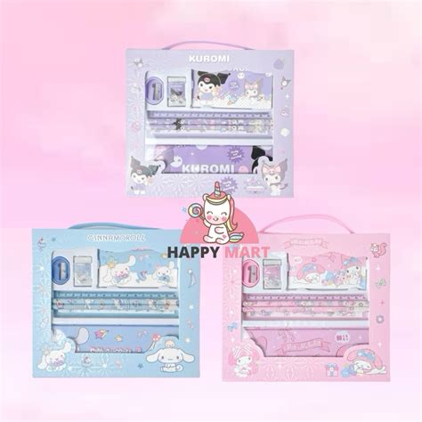 Jual Kotak Pensil Set Notes Motif Sanrio Kuromi Melody Cinnamoroll