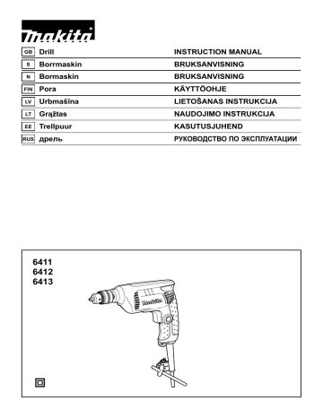 Makita 6412 Instruction Manual Manualzz