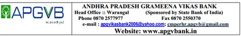 Andhra Pradesh Grameena Vikas Bank Recruitment 2013-14 : 374 Post