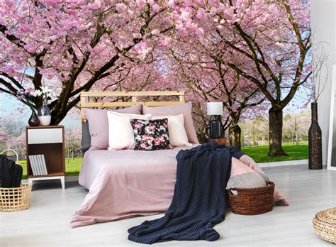 Get The Japanese Interior Trend With Cherry Blossom Wallpaper ...