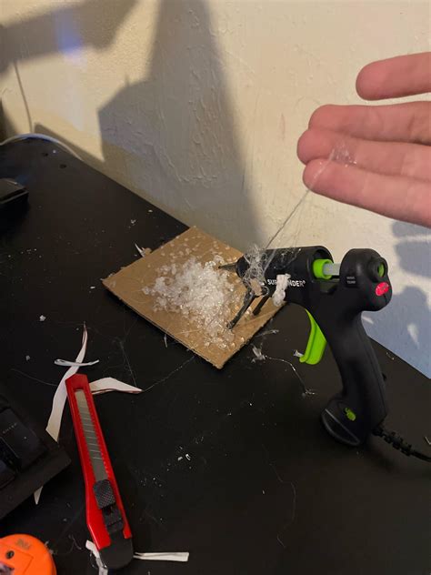 Hot Glue Strands And Waste Rmildlyinfuriating