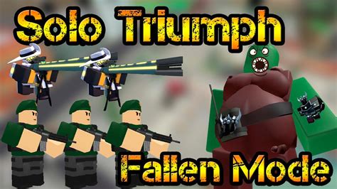 Solo Triumph Fallen Mode Ranger And Militant New Portland Roblox Tower