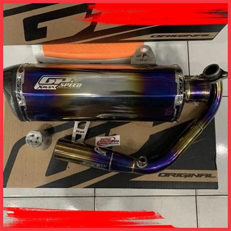 Jual DCSA KNALPOT RACING XMAX 250 XMAX 300 GP SPEED TIPE CORSE LEHER